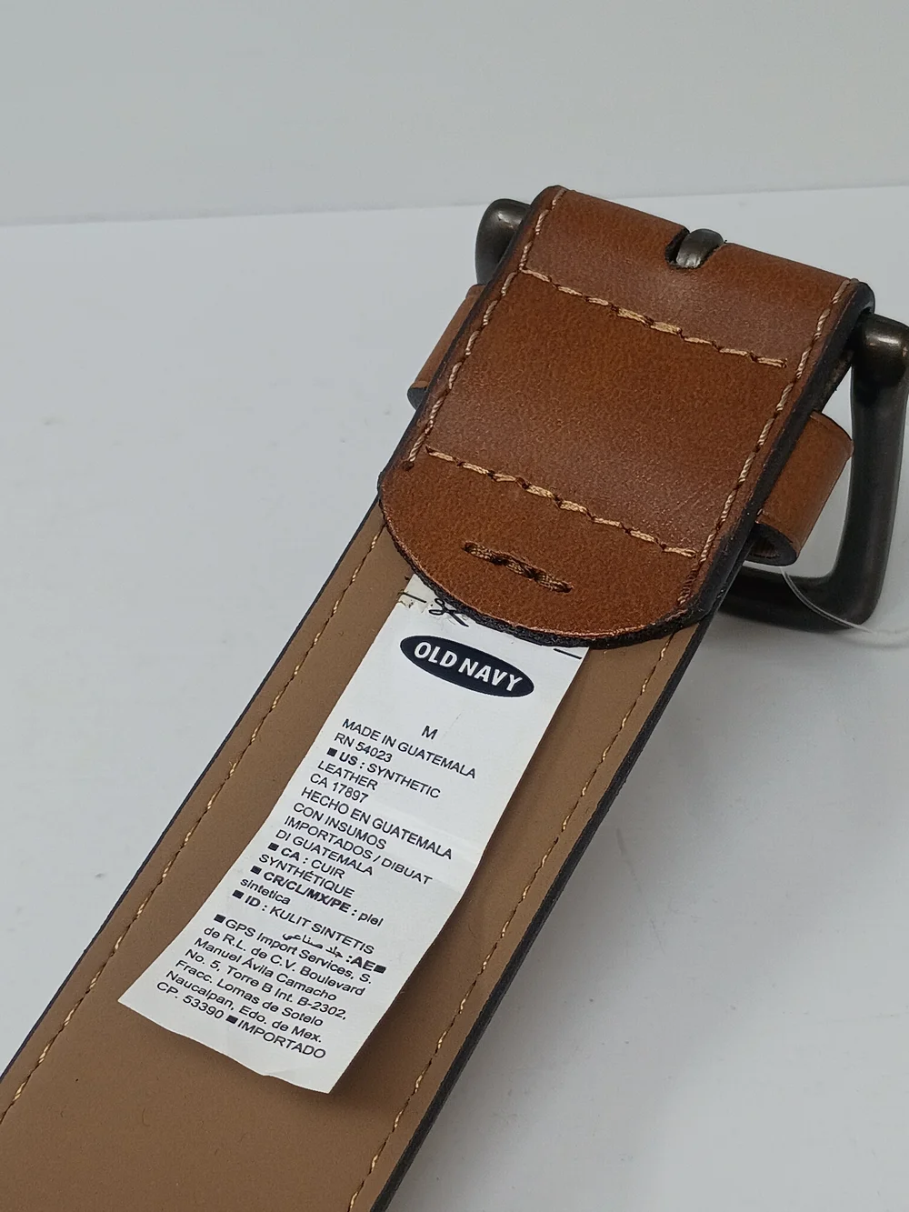 Old Navy Men's Classic Tan Leather Belt